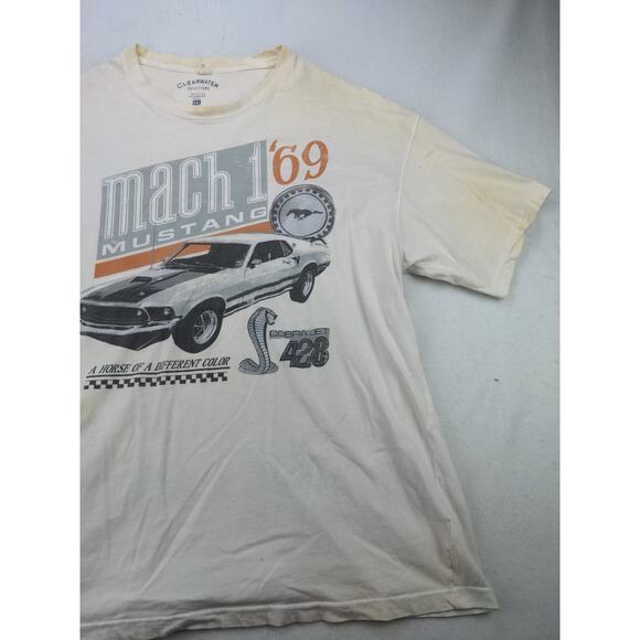 Retro Mach 1 1969 Mustang Cobra Jet 428 T Shirt Size XXL Graphic Logo - Picture 6 of 11